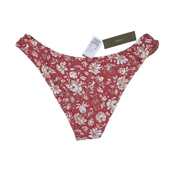 J. Crew Curved Waist Cheeky Bikini Bottom in Tossed Floral Size Medium NWT A - Picture 2 of 3